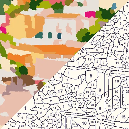 Le même coin de toile au niveau Difficile
