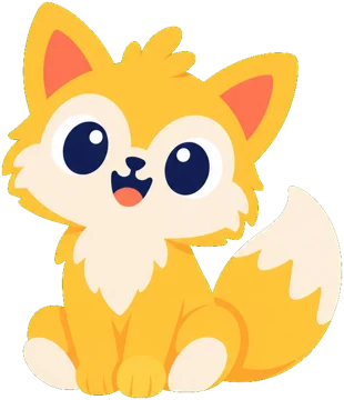 Le renard de Peekolor, assis